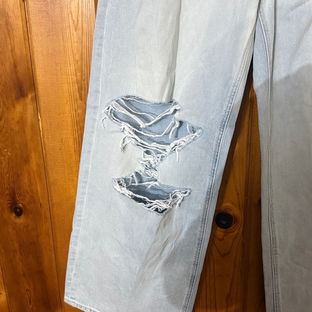American Eagle jeans NWT STRIGD super high rise baggy wide leg ankle jeans 6 - Picture 2 of 10